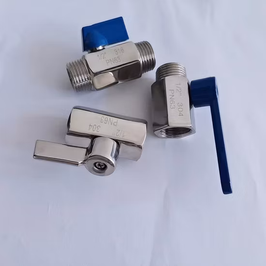 FF Mf mm Pn63 Kostengünstiger Edelstahl-Minikugelhahn